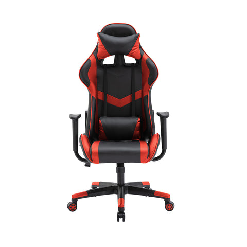 Mason Taylor 909 Gaming Office Chair Home Computer Chairs Racing PVC Leather Seat - Red